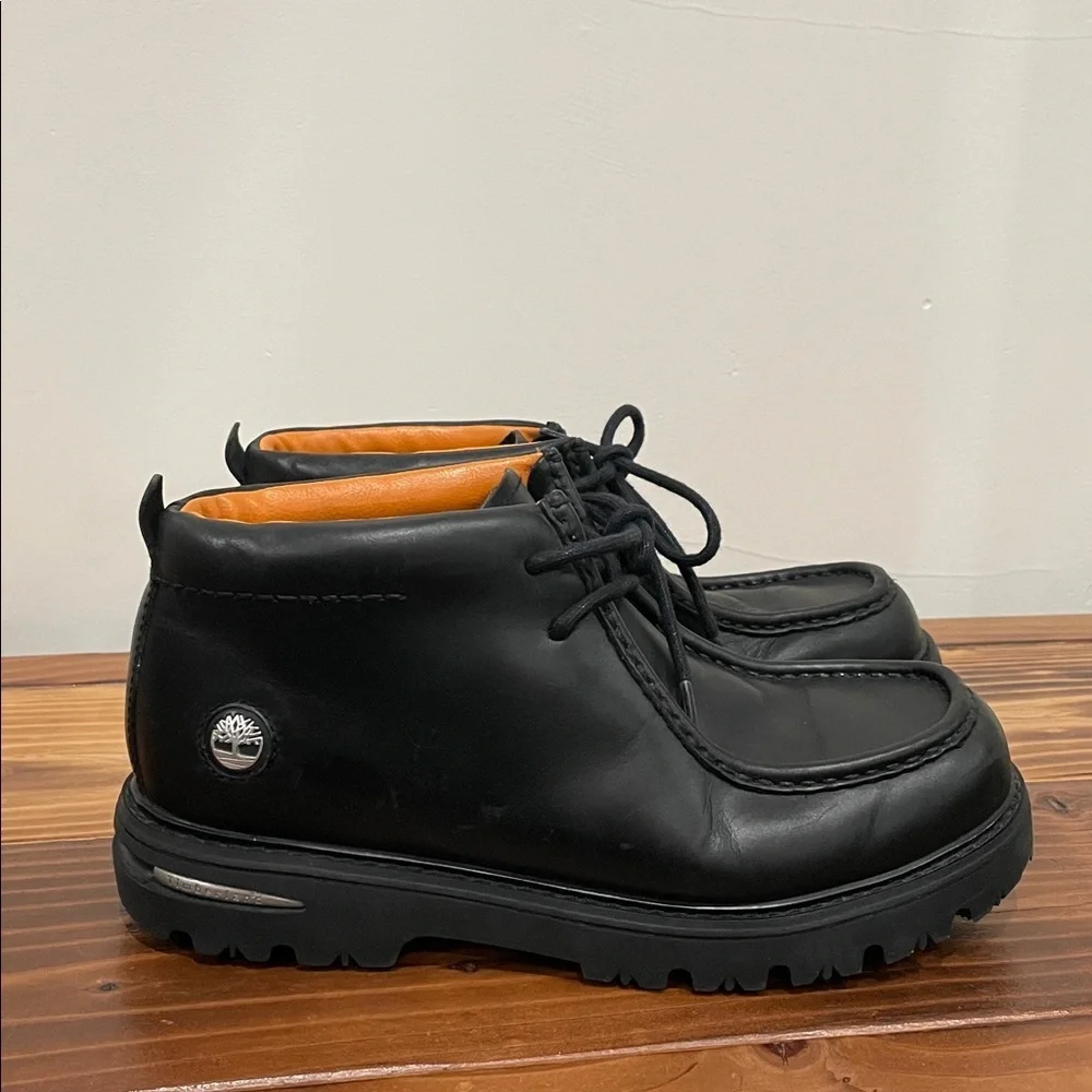 Vintage Timberland Chukka Boots Black Youths Size 5.5M (15915) Y2K